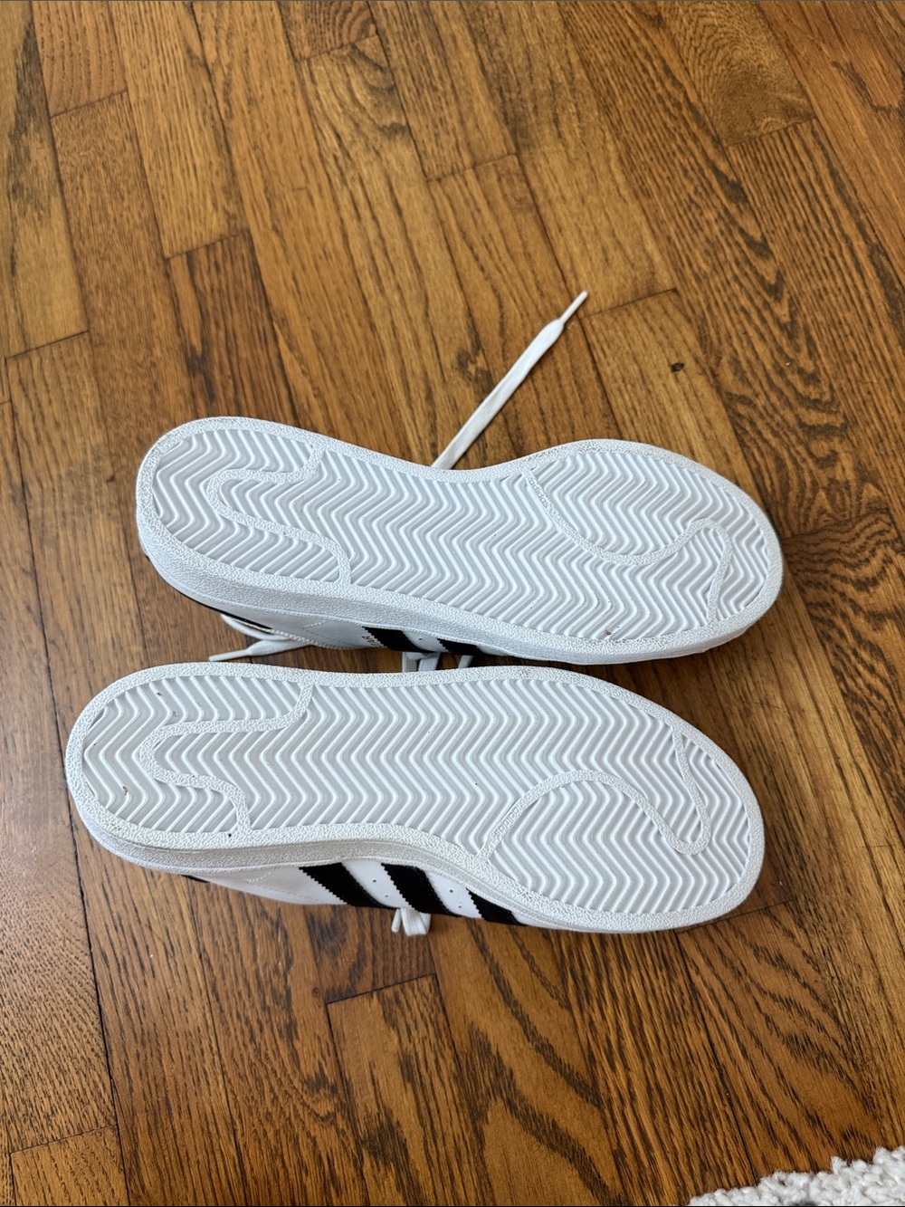 adidas White and Black Superstar Sneakers - Picture 3 of 5